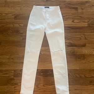 American Bazi white skinny jean
